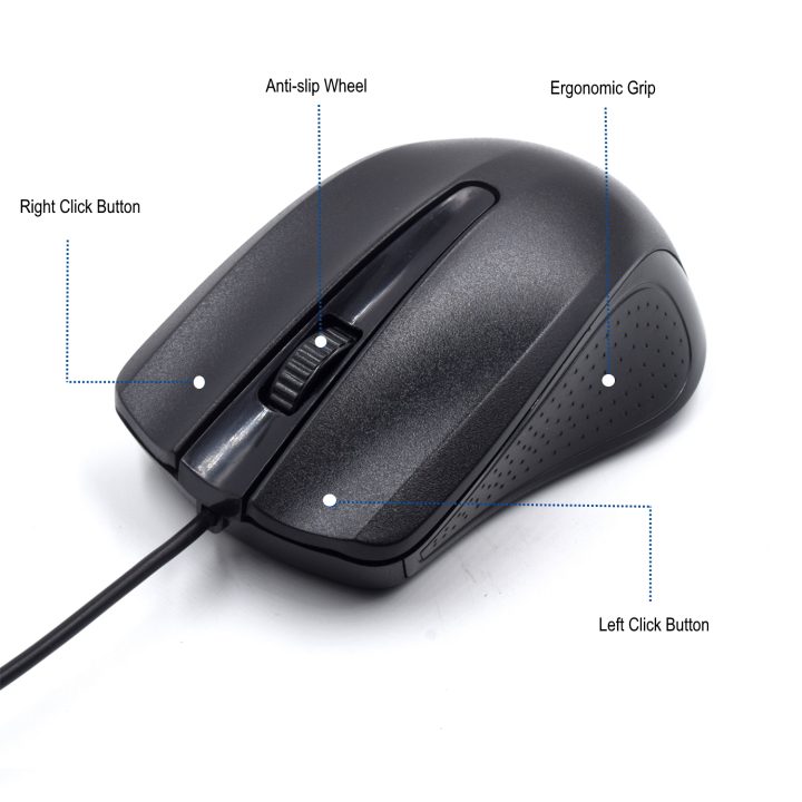 Ewent EW3300 rato de escritório ambidestro USB tipo A óptico 1000 DPI