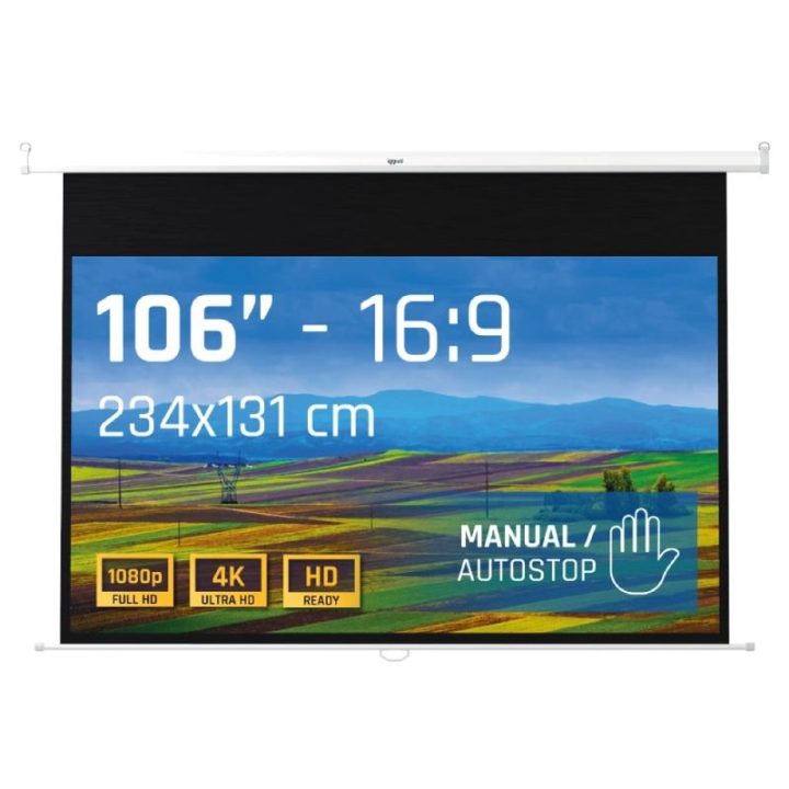iggual Manual Projection Screen 16:9 106" 234x131 cm