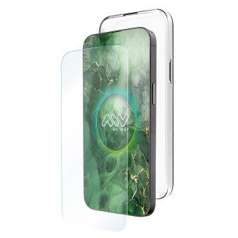 Myway Case for Apple iPhone 16E Clear + Tempered Glass Screen…