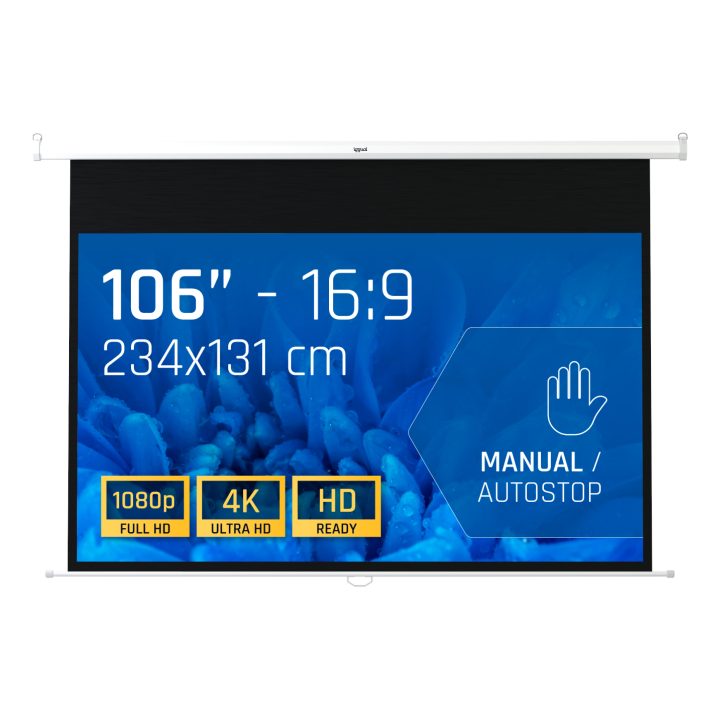 iggual Pantalla manual 16:9 106" 234x131 cm