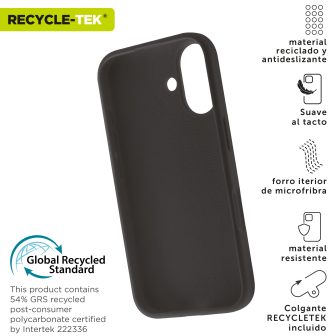 Funda Muvit recycletek liquid silicone para Apple iPhone 16 negra…