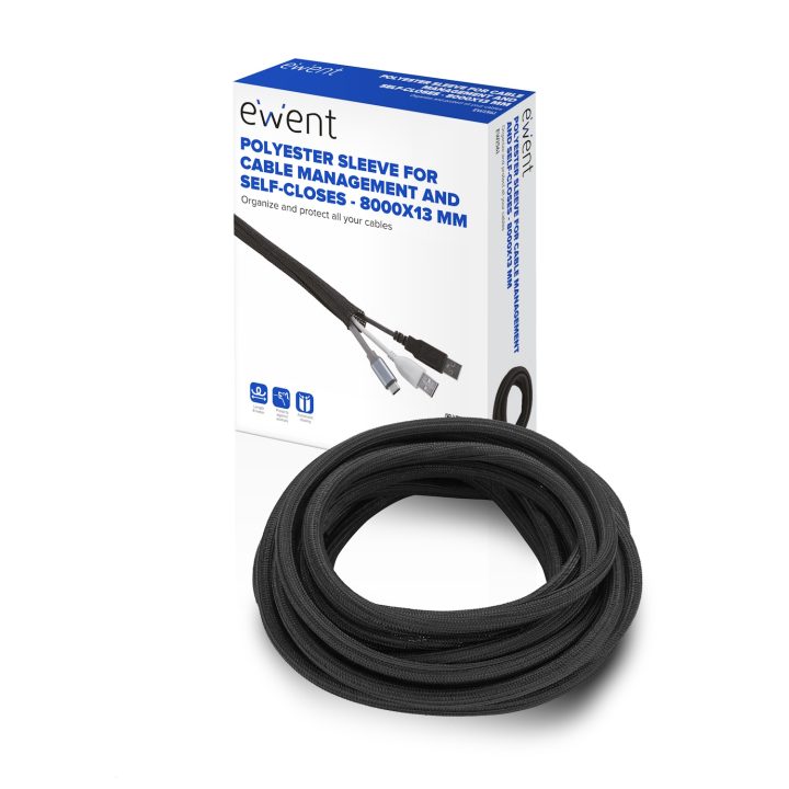 Ewent EW1561 organizador de cables Universal Pasacables Negro 1…
