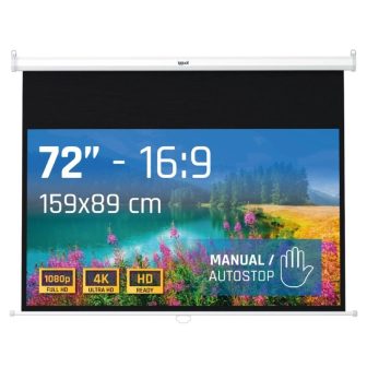 iggual Manual Projection Screen 16:9 72" 159x89 cm
