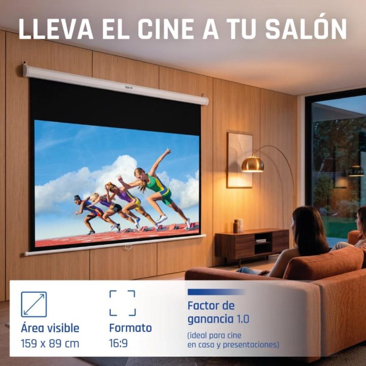 iggual Manual Projection Screen 16:9 72" 159x89 cm