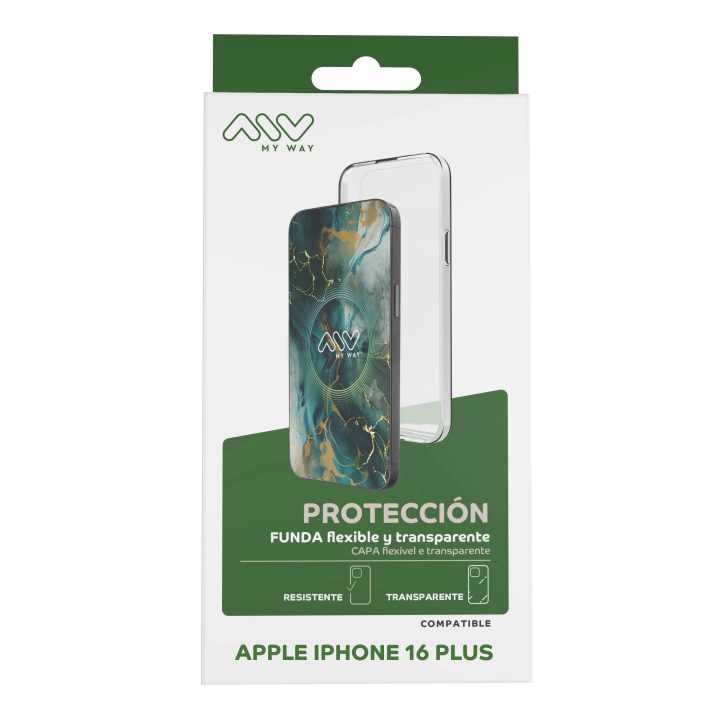Capa Myway para Apple iPhone 16 plus transparente (MWCRS0389)