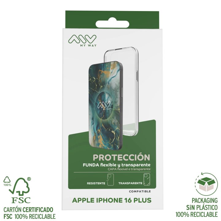 Myway Case for Apple iPhone 16 Plus Transparent (MWCRS0389)