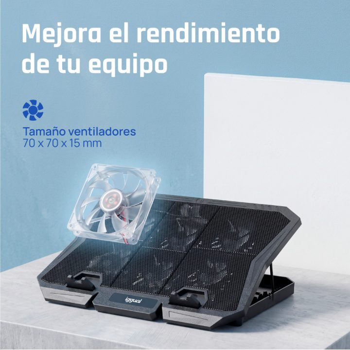 iggual Base de refrigeração portátil com 6 ventoinhas RP6V17