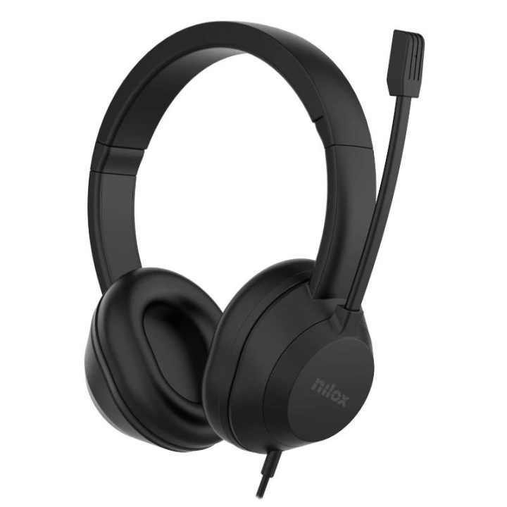 Nilox NXAUSB02 Headset Wired Headphones Calls/Music USB Type-A Black