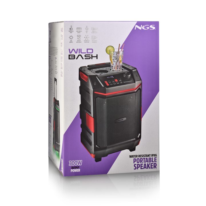 NGS WILD BASH Portable Stereo Speaker Black 50 W