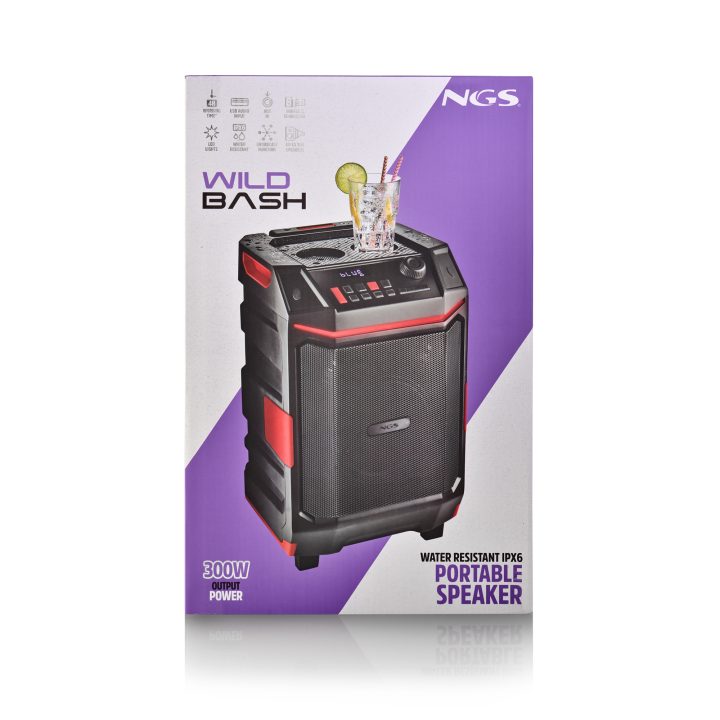 NGS WILD BASH Coluna portátil estéreo Preto 50 W