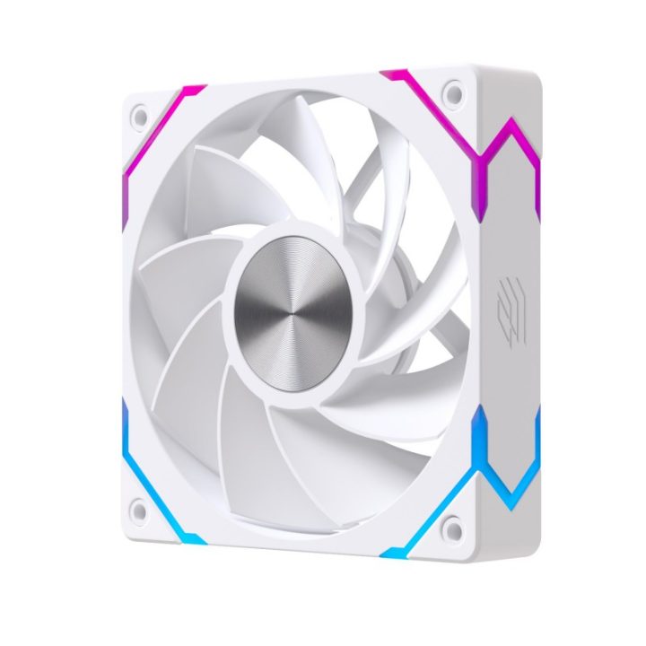 Ventilador de caixa Einarex EX12CI ARGB 120 mm branco invertido…