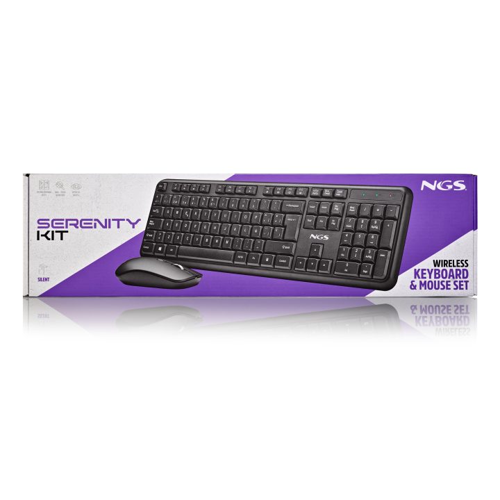 NGS SERENITY KIT (QUERTY, ES) teclado Rato incluído Universal RF sem…