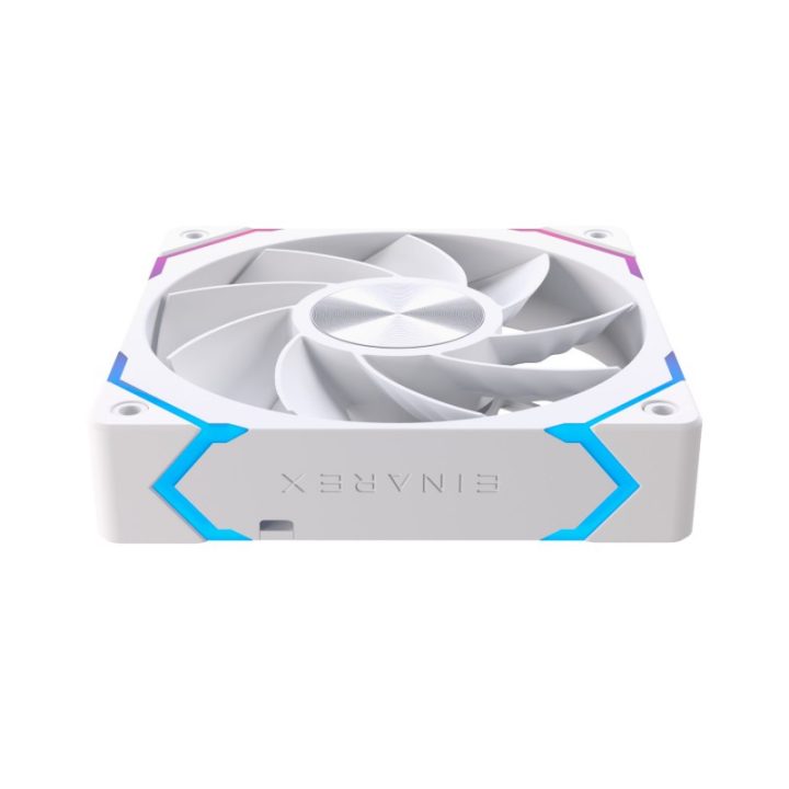 Ventilador de caixa Einarex EX12CI ARGB 120 mm branco invertido…