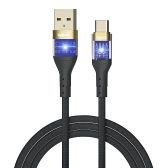 iggual Cabo USB-A para Tipo C 3A 100 cm Trançado LED