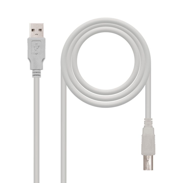 Nanocable USB 2.0 PRINTER CABLE, TYPE A/M-B/M, BEIGE, 1.8 M