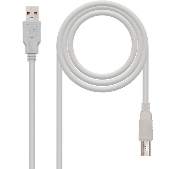 Nanocable USB 2.0 PRINTER CABLE, TYPE A/M-B/M, BEIGE, 1.8 M