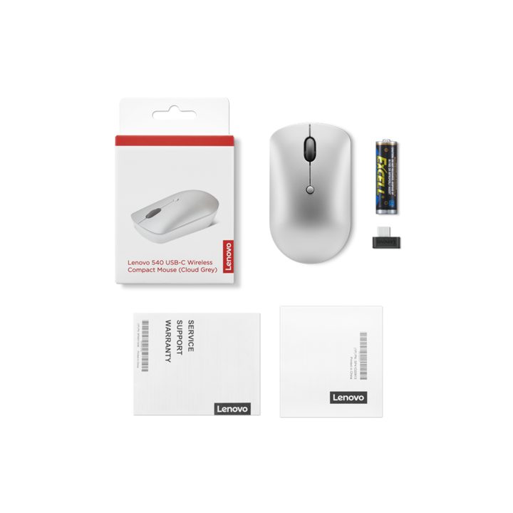 Lenovo 540 rato Universal Ambidestro RF sem fios Óptico 2400 DPI