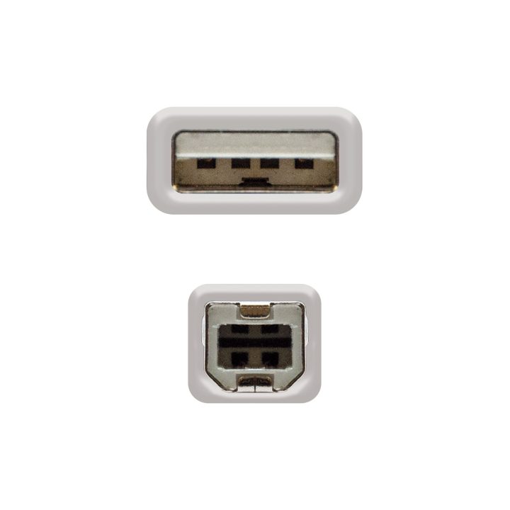 Nanocable USB 2.0 PRINTER CABLE, TYPE A/M-B/M, BEIGE, 1.8 M
