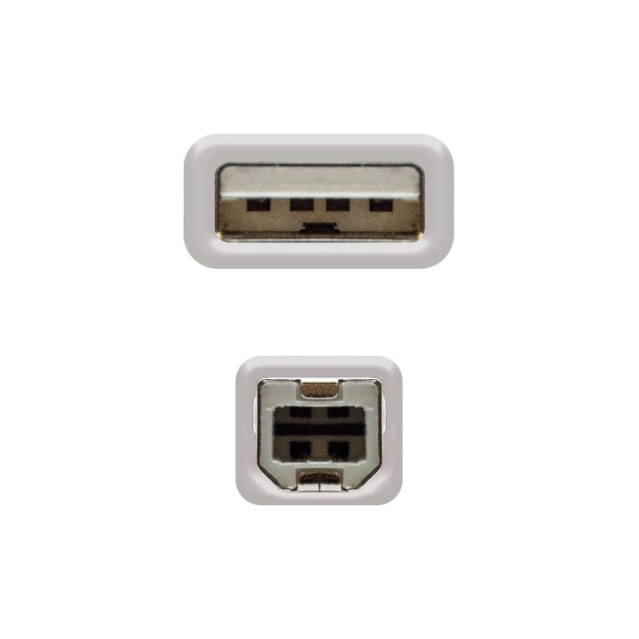 Nanocable USB 2.0 PRINTER CABLE, TYPE A/M-B/M, BEIGE, 1.8 M
