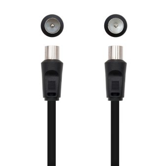 Nanocable 10.26.0202 3C-2V coaxial cable 1.8 m 9.5 mm Black