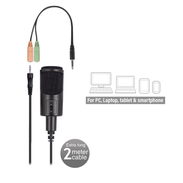Ewent EW3552 Microfone Preto Microfone para PC