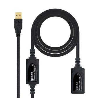 Nanocable CABLE USB 2.0 PROLONGADOR CON AMPLIFICADOR, TIPO A/M-A/H…