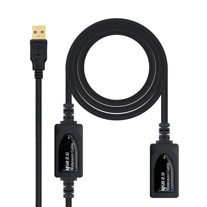 Nanocable CABLE USB 2.0 PROLONGADOR CON AMPLIFICADOR, TIPO A/M-A/H…