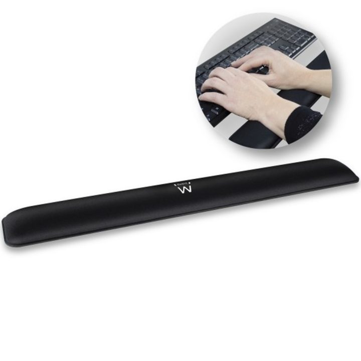 Ewent EW3180 Wrist Rest Polyester, Black Rubber