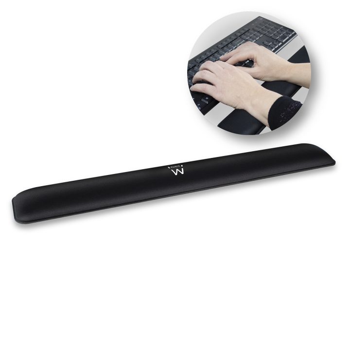 Ewent EW3180 Wrist Rest Polyester, Black Rubber