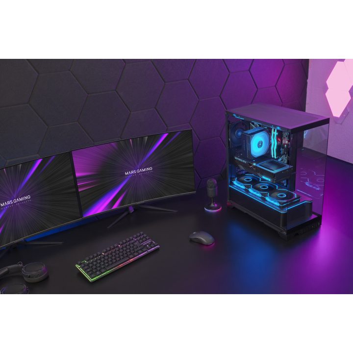 Mars Gaming MCPRISMA caixa de PC Midi Tower Preto