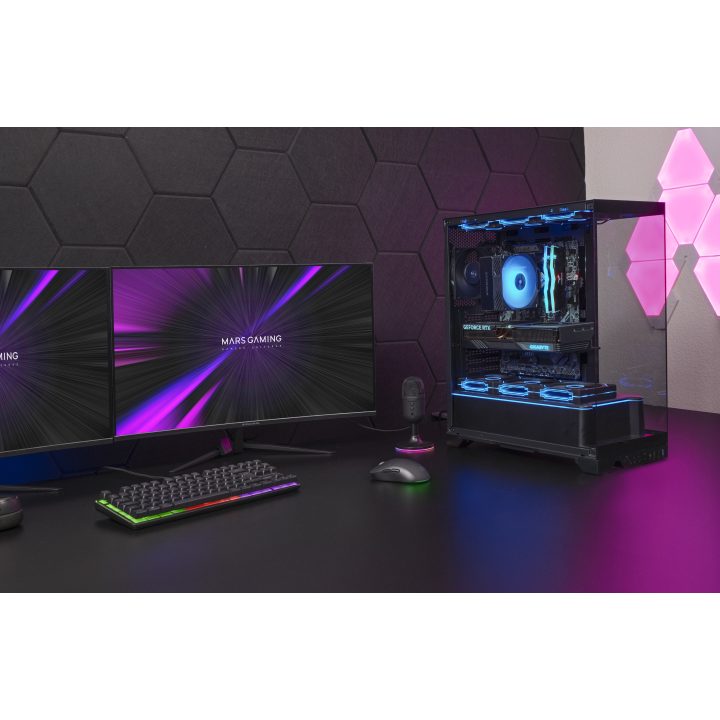 Mars Gaming MCPRISMA carcasa de ordenador Midi Tower Negro