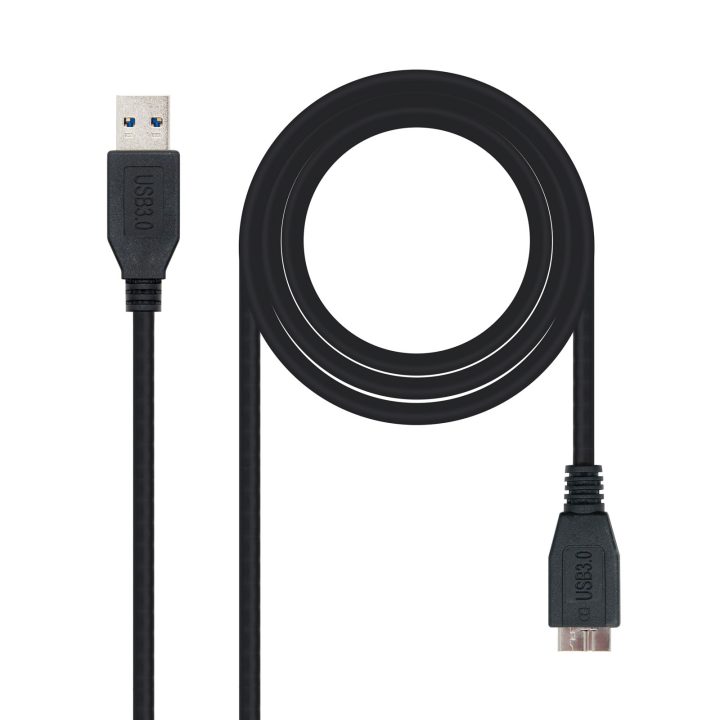 Nanocable USB 3.0 Cable, Type A/M-Micro B/M, Black, 2.0 m