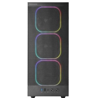 Mars Gaming MCNEBULA ATX ARGB Tempered Glass Black PC Case