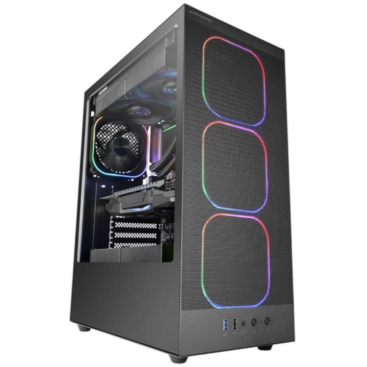 Mars Gaming MCNEBULA ATX ARGB Tempered Glass Black PC Case