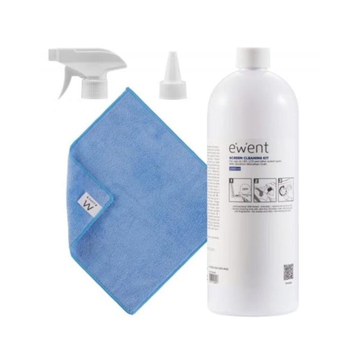 Ewent EW5680 kit de limpeza para computador Ecrãs / Plásticos, Kit de…