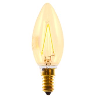 Lâmpada LED Silver filamento edison vela 3W 20W-E27-2.200K-320º-300…