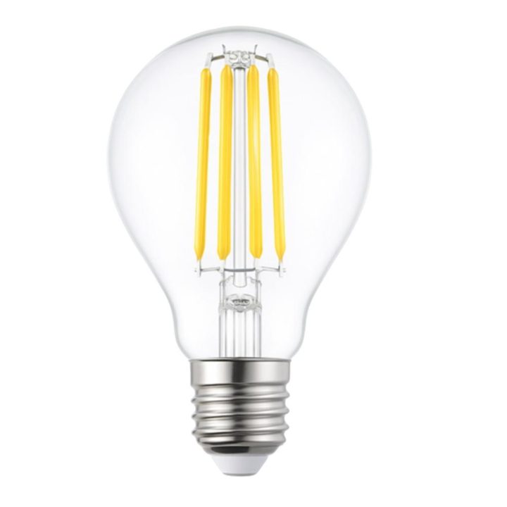 Lâmpada LED Silver filamento transparente standard 6W 80W-E27-2700K…