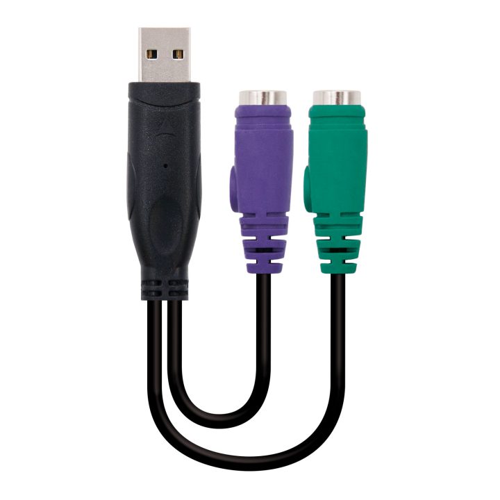 Nanocable PS/2 (Keyboard + Mouse) to USB Converter, Type…