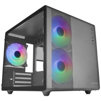 Mars Gaming MC-400 Black, Compact Micro-ATX Gaming Case, Full…