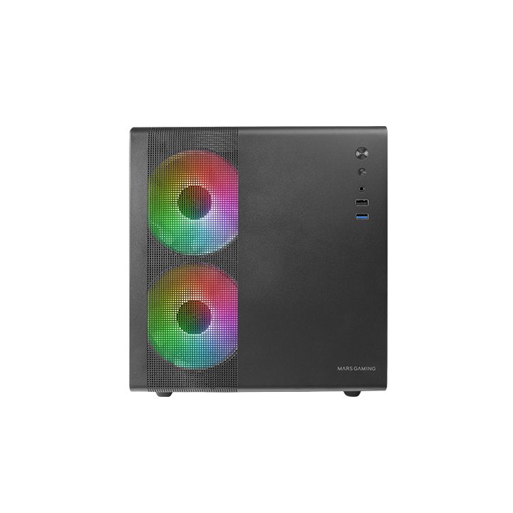 Mars Gaming MC-400 Black, Compact Micro-ATX Gaming Case, Full…