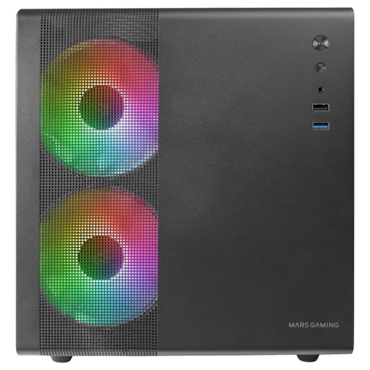 Mars Gaming MC-400 Black, Compact Micro-ATX Gaming Case, Full…