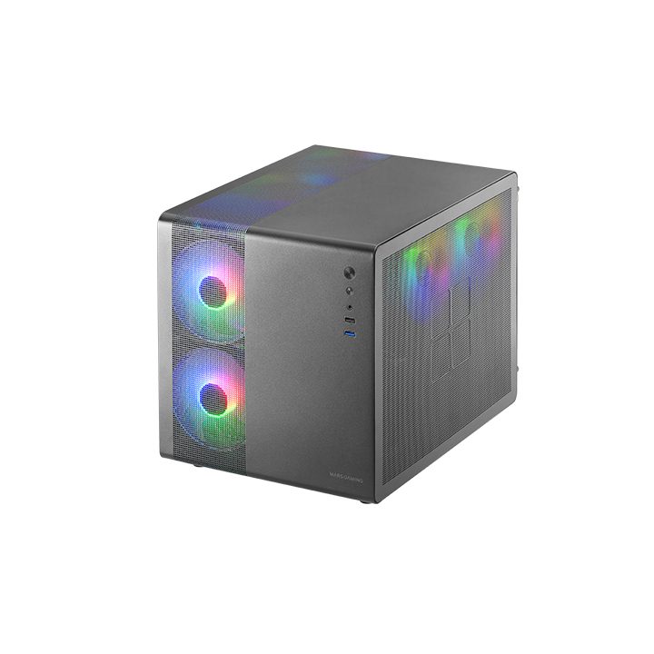 Mars Gaming MC-400 Black, Compact Micro-ATX Gaming Case, Full…