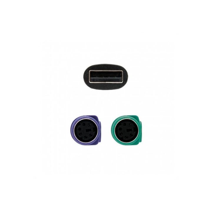 Nanocabo CONVERSOR PS/2 (TECLADO+RATO) PARA USB, TIPO 2xPS/2/H-A/M…