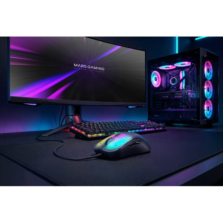 Mars Gaming MMVIPER Right-Handed Gaming Mouse USB Type-A + USB Type-C…
