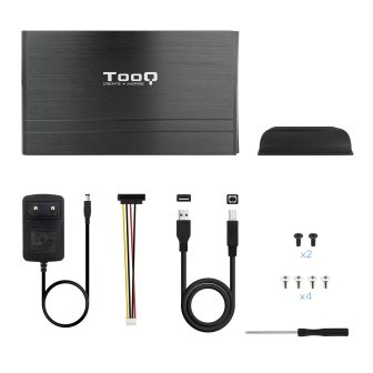 TooQ CAIXA HDD 3,5" IDE/SATA A USB 2.0 PRETA