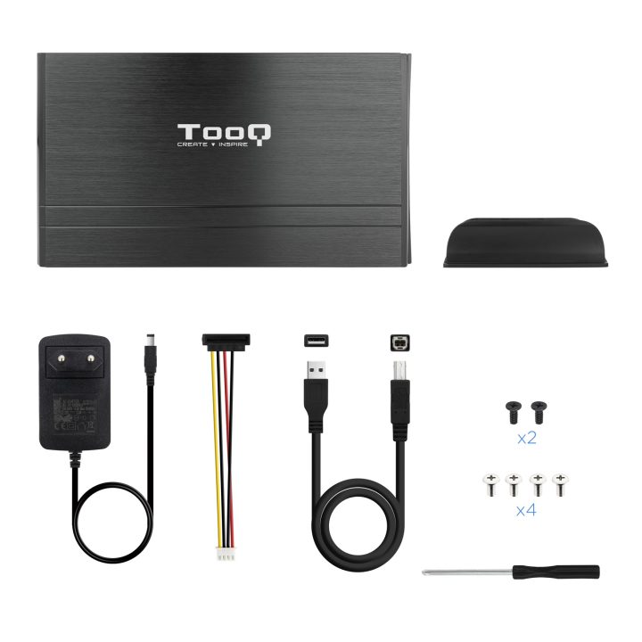 TooQ 3.5" IDE/SATA to USB 2.0 HDD Enclosure Black