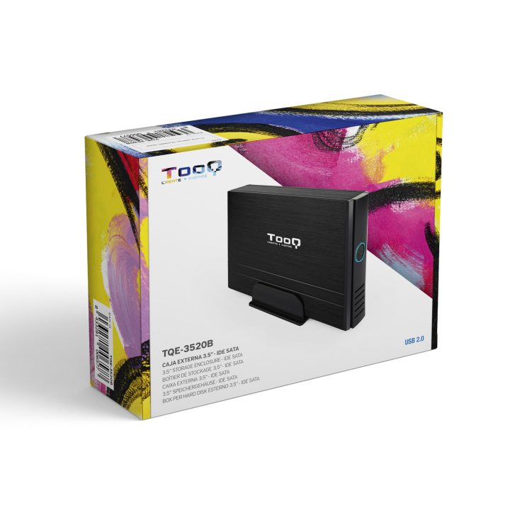 TooQ CAIXA HDD 3,5" IDE/SATA A USB 2.0 PRETA