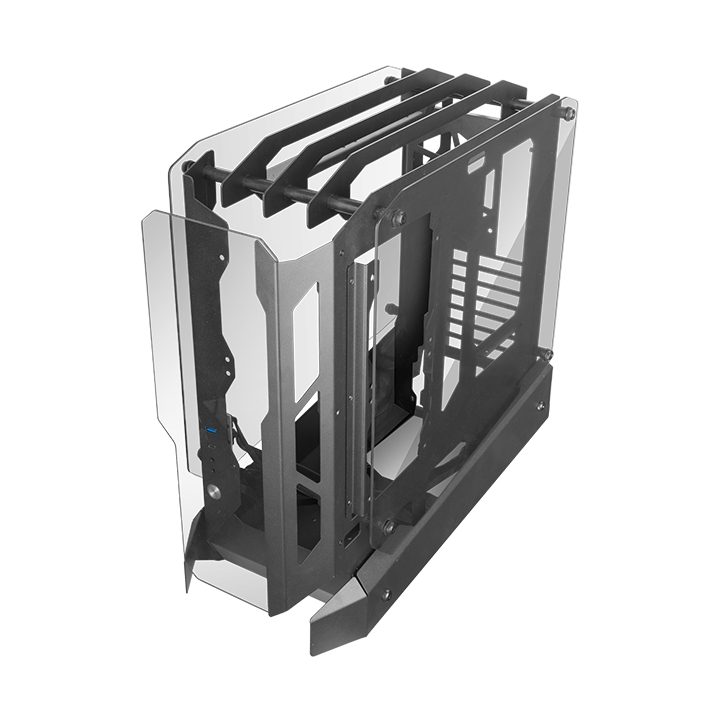 Mars Gaming MC-EDGE, Caja Gaming ATX, Diseño Open Air, Triple Panel…