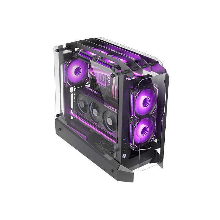 Mars Gaming MC-EDGE, ATX Gaming Case, Open Air Design, Triple…