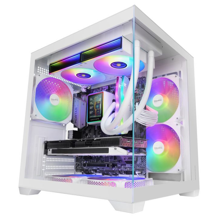 Mars Gaming MCVIEW3W carcasa de ordenador Mini Tower Blanco